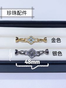 สร้อยคอรูปเปลือกหอย DIY ชุบทอง 18K ขนาดยาว สร้อยข้อมือ กระดุมเก่า โซ่เสื้อกันหนาว ชุบทองแดง เครื่องประดับแฟชั่น