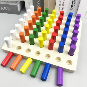 Mengshi Fine Motor Skills Toys Kindergarten Building Blocks Color Recognition Cognitive Early Education Baby Wooden Toys for Kids