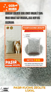 PASIR KUCING ZEOLITE LOKAL 1KG cat litter cat sand alas hamster anjing