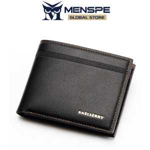 MENSPE Men Wallets Short Wallets Soft PU Leather Purse Fashion Bifold Wallet Money Cash Purses Clasp Coin Pouch ID Credit Cards Holders for Business Travel Office