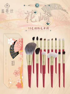 Blue Tassel Animal Hair Makeup Brush Single Piece Eyeshadow Brush Long Handle Facial Beauty Cosmetic Tool from China for All Skin Types