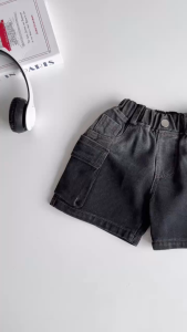 Set bộ tay ngắn áo thun Dino kèm quần short túi hộp Boss cho bé trai 9 tới 28kg BERNIE KID T1025B67Đ