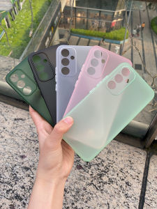 Applicable to Samsung A54 Phone Case Ultra-Thin TPU Soft Case Frosted Samsung Galaxy A53 Protective Case New All-Inclusive Lens A52 Back Case Simple Non-Slip Translucent Transparent Black Silicone for Men and Women