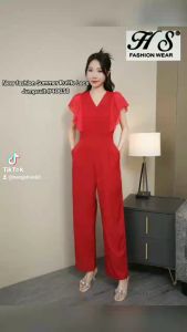 HS*40038/Summer 2023 women New Ruffle Lace  sleeveless Jumpsuit.Straight pants free sized only