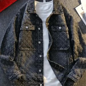 Jackets For Man Trendy Cowboy Coat Man Coat Embroidered Denim For Men Fashion Outerwear Mens Clothing