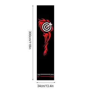 VIKAMA Letter Print Dart Mat Oche Throw Line Anti Slip Floor Rug Minimalist Game Room Decor For Electronic Steel Darts