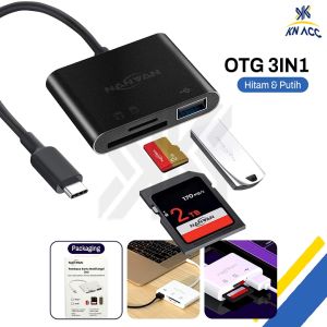 [KN ACC] NANVAN OTG CARD READER TIPE TYPE C BACA MEMORI SD TF CARD / MOUSE / KEYBOARD DLL