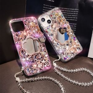 เคสโทรศัพท์มือถือสำหรับ S24 Samsung อัลตร้าพร้อมเคสซิลิโคนนิ่มเคสกรอบ Bling กระจกเคสห่อหุ้มเคสสำหรับ Samsung Galaxy Samsung Galaxy S24บวก S23พิเศษ S23 FE S22บวก S22อัลตร้า S21 FE S21บวก S10บวก Note10 Note9บวกเพชรอัลตร้า Note20เคส