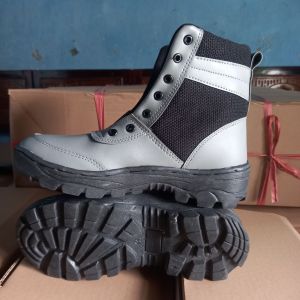 Sepatu Satlinmas Linmas Hansip Abu Abu Terbaru Glossy Kuat