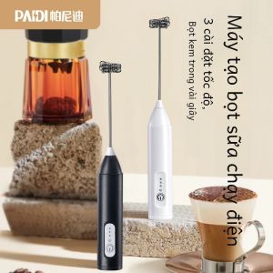 MINl Mik Bọt USB Sạc Điện Máy Tạo Bọt Sữa 3 Tốc Độ Đánh Cà Phê Phối Máy Xay Sinh Tố Cầm Tay Trứng Be Cho Nấu Ăn Nóng