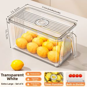 MEIZHUFU | Freezer-Safe Food Fresh Keeping Organizer Box