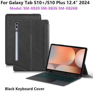 AJIUYU | Magic Keyboard For Samsung Galaxy Tab S7 S8 S9 FE Plus S10+ 12.4" Case Smart Backlit TouchPad Tab S10 FE+ 13.1" Keyboard Cover