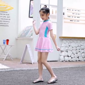 【SG STOCK】Kids Girl Swimsuit Sunscreen Korean Princess Swimming Suit One-Piece Girl