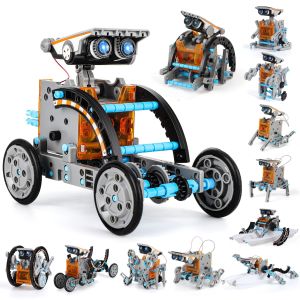 Scientific Experiment 12 in 1 Solar Robot Lunar Exploration Fleet Childrens Indoor Interactive Model Assembly Toy