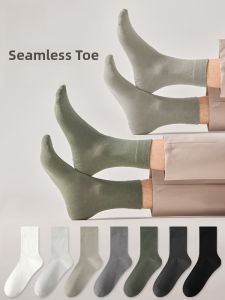 Miiow | Mens Spring Autumn No-Show Socks Breathable Antibacterial Deodorant Sweat Absorbent Mid-Calf Sports Socks Cat Person MiiOW