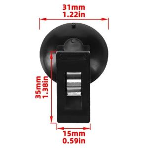 Automotive Glass Suction Cup Clip Abs Material Multifunctional Ticket Clip Oil Clip Bluetooth Clip Multi-Purpose Fixed Clip