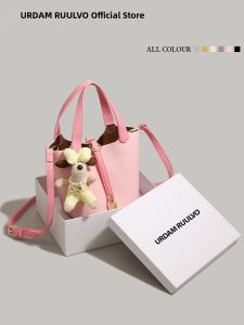 URCDN RDALVO | Premium Soft Leather Fashion Bucket Bag Crossbody Shoulder Tote