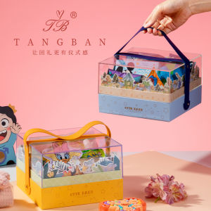 Baby Full Month Celebration Cake Box Baby 100 Day Anniversary Birth Celebration Snack Gift Box Sugar Free Biscuits Pastry