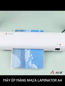 Máy Ép Plastic A-SUB A4 A5 A6 - Máy Ép Màng Laminator Nóng & Nguội Điều Chỉnh Nhiệt Tự Động Cao Cấp