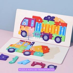 Beringin Toys Large Traffic Matching 3d Puzzle / Mainan Puzzle Kayu / Mainan Edukasi / Mainan Anak