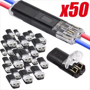 1/50Pcs Automotive 2-Pin Way Plug Waterproof Electrical Connector Car Wire Cable Automotive Electrical Connector Strip Terminal Connection