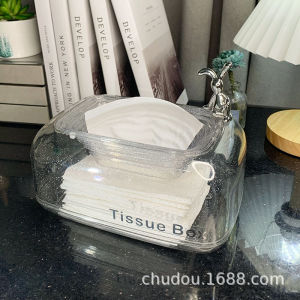 Home Transparent Luxury Creative Sinking Tissue Box