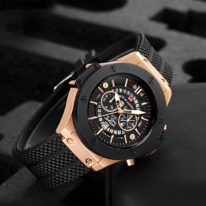 Skeleton Calendar Watch for Men Sport Waterproof Watches