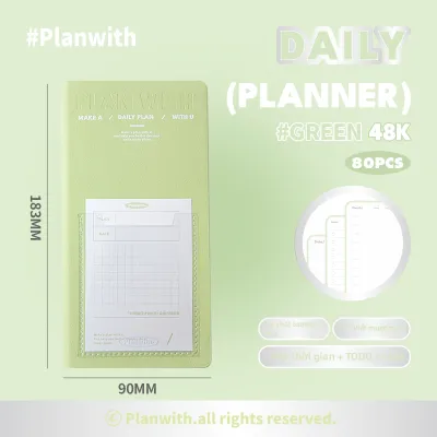 Planwith | Sổ Lập Kế Hoạch Hàng Ngày để Quản Lý Thời Gian và Lịch Trình