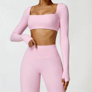 Thermal Soft Short Fitness Top with Padding