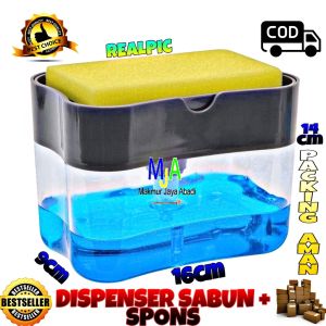 Dispenser Sabun Cuci Piring & Holder Spons Cuci Piring 2in1