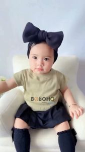 BOBOHO - KAOS ANAK CROP TOP LOKAL / ATASAN ANAK PEREMPUAN NEWBORN 0-6 BULAN