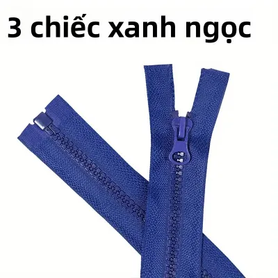3 Cái # 5 Khóa Kéo Nhựa Nhiều Màu Sắc Với Mép Khóa Tự Động Răng Lớn Dùng Cho Áo Khoác Và Phụ Kiện Quần Áo