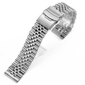 18mm 19mm 20mm 21mm 22mm Solid Stainless Steel Strap for Seiko SKX for Jubilee Band Curved /Straight End Mens Watch Accessorie