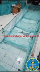 Jangkar Mas - Keramba ikan waring kasa hijau siap pakai sekat 5 menjadi 6 Ruang ukuran 5x1x50cm