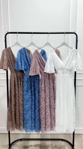 SV 6517 - Amerlina Dress | Silvervogue | Gaun Brukat Pakaian Wanita