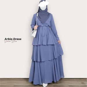 Arbia dress Gamis Terbaru Bahan Cerutty Babydoll Double Furing Size M L XL || Gamis Polos || Gamis Terbaru 2024