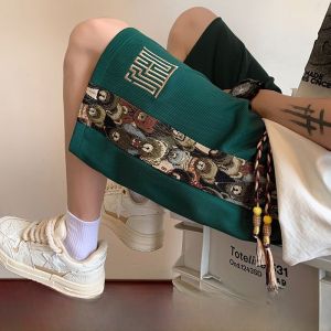 Mens Summer 2024 Trendy Short Pants Loose Fit Casual Wear Five-Point Length Sporty Outerwear Comfortable Breathable Polyester