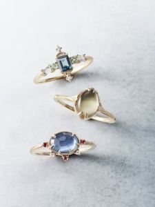 Retro Natural Crystal Gem Blue Ocean Fresh Small Design 925 Pure Silver Ring Fashionable Accessory for Women Gold Plated Silver