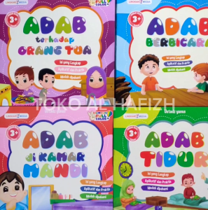 Paket 6 Buku Cerita Anak Seri Adab Bergambar Bilingual Full Color Untuk Usia 3 Tahun - Lingkar Media