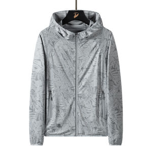 FUGUINIAO Mens Hooded Jacket Couple Summer New Skin Coat Lightweight Casual Coat Sunscreen Coat Mens Sunscreen Coat Summer Windbreaker Jacket