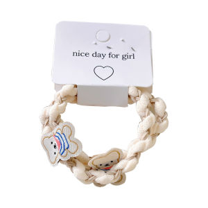 ยางมัดผมเส้นใหญ่ แบบถัก ยางมัดเเน่นไม่กินผม เรียบๆสวยๆ ยางมัดผมเเบบถัก พร้อมส่งในไทย