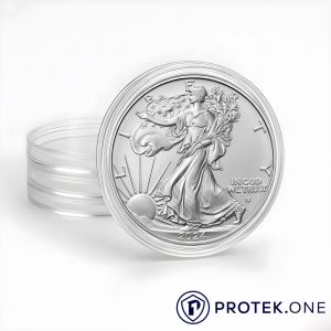 Premium Acrylic Coin Capsules 40.6mm for 1oz American Silver Eagle Coin