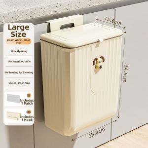 MEIZHUFU | Wall Mounted Garbage Bin Large Size Lid
