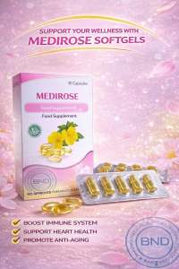 MEDIROSE Evening Primrose Oil 1000mg 30 Capsules Food Supplement FDA Approved BNDCORP
