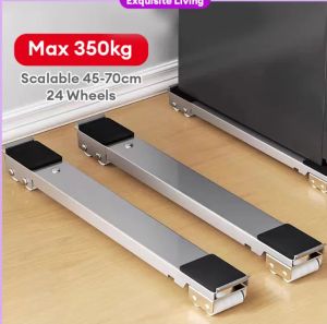 【Available】1 Pair Adjustable Roller Furniture Mover Washing Machine Refrigerator Stand Base Mover Roller Heavy Duty