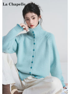 La Chapelle | Áo Cardigan Knit Cổ Cao Mềm Ấm Mới