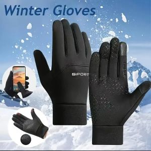 Mens Winter Gloves with Warm Fleece for Riding Womens Windproof and Anti-slip Touch Screen Electric Driving Cold Protection