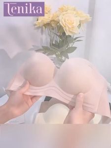 TENIKA Bra บราดัน 1/2 ถ้วย มีสายสะพายไหล่แบบถอดได้ ไร้ร่องรอยและไร้กรอบ บรา -007