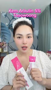 Kem nám Arbutin 5% Tosowoong Hàn Quốc 50ml Dưỡng da căng bóng ngăn ngừa quá trình lão hóa da mờ nám và tàn nhan