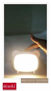 Lampu Tidur Kamar Aesthetic AOKI AK-YD03 Lampu Darurat Lampu Malam Praktis Tahan Lama Tombol Sentuh